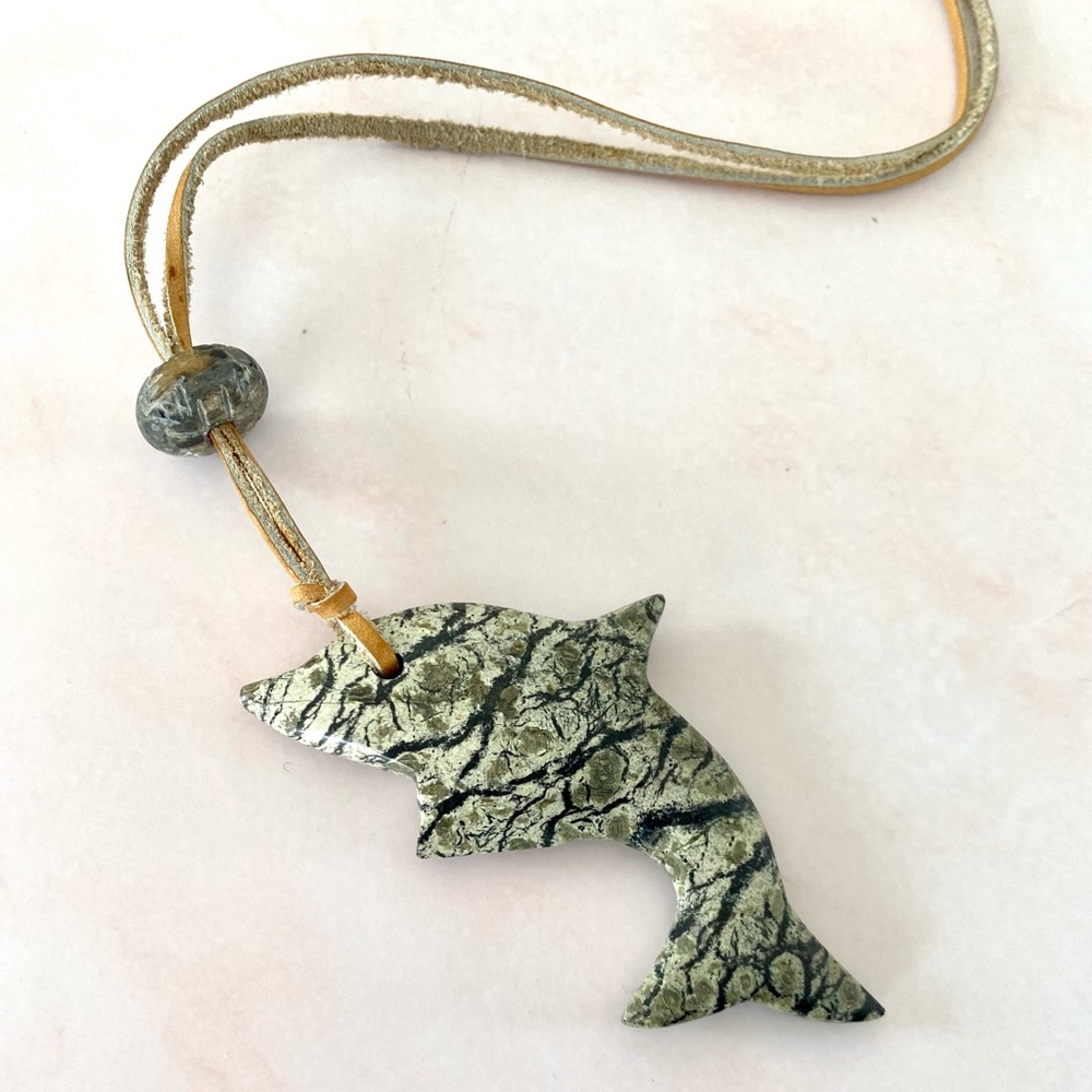 Vintage Dolphin Pendant Necklace